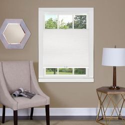 Wide Width Cordless Top-Down Honeycomb Cellular Pleated Shade by BrylaneHome in White (Size 39" W 64" L)