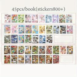 TEMU 45 Pcs Vintage American Pattern Stickers - Romantic Memories Collection: Grapik, Work Badges, Skateboards, Phone Cases, Tablets, Calendars, Journals, And Scrapbooking Decor