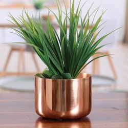 Copper Charm,'Handcrafted Polished Decorative Copper Flower Pot from India'