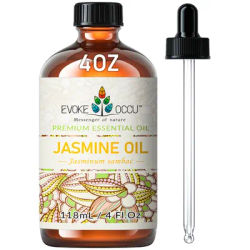 EVOKE OCCU Jasmine Essential Oils, 118ML/4 Fl.Oz. Premium Plant Oil for Diffuser, Purifier, Skin, Massage, Candle Soap Making,
