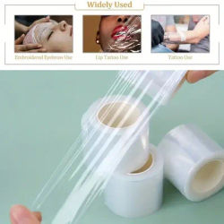 Plastic Cover Wrap Film For Eyelash Plant Eyebrow Tattoo, Disposable Plastic Wrap For Permanent Make Up Tattoo Clear Wrap