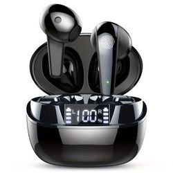 TEMU Q13 Wireless Earbuds, Wireless Headphones In Ear With Dual Mic, Wireless Headphones 35h Wireless Earphones Sport Hifi Stereo Noise Cancelling Ear Buds, Usb-c/led Display Uaue
