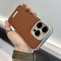 Frameless Cooling Mobile Phone Protective Case For IPhone 16 15 14 13 Pro Max Luxurious Thin Leather