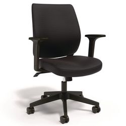Alera Wessex Ergonomic Fabric Task Chair, Supports Up to 275 lb, 17.13 to 20.83 Seat Height, Black Seat/Back, Black Base (ALEWX4217)