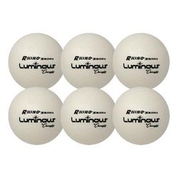 Champion Sports Rhino Skin Luminous Dodgeball Set, 6.3" Diameter, 6/Set (CSIRXLUMSET)