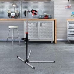 TEMU Bike Repair Stand Workstation, Bicycle Maintenance , Height Adjustable, With Tool Tray & 360 Rotating Adjustable Clamp For Home Mechanic Workshop