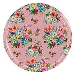 Vassoio in legno 46 cm con stampa floreale