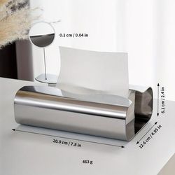 TEMU Elegant Rectangular Tissue Box Holder - Polished Finish, Living Room, Bathroom & Dorm Decor