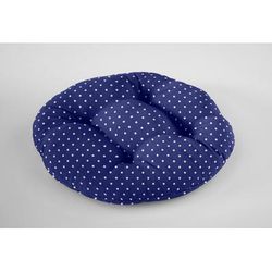 BH Outdoor Performance Tufted Round Chair cushion by BrylaneHome in Evening Blue Dot