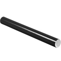 2 x 20" Black Tubes with Caps, Case Of 50 (P2020BL)