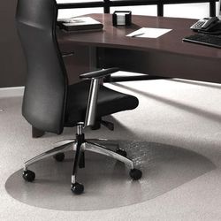 Floortex 119923SR Clear Contoured Chairmat with Grippers, 39 x49 FLR119923SR