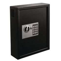 AdirOffice Steel Digital Lock Key Cabinet, 40-Key, 13 x 4 x 14.3, Stainless Steel 304, Black (ALHI68040BLK)
