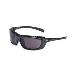 Bolle Baxter Series Safety Glasses, Smoke Lens, Platinum Anti-Fog, Anti-Scratch, Black/Blue Frame (286-40277)