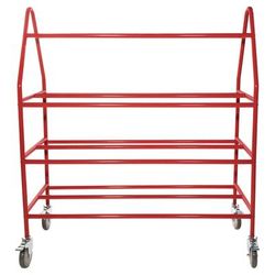 Champion Sports Deluxe Pro Ball Cart, Metal, 176 lb Capacity, 18.5 x 51 x 54, Red (CSIBRCPRO)