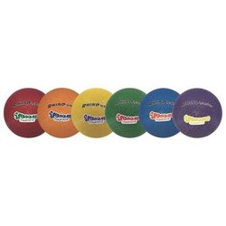 Champion Sports Rhino Skin Super Squeeze Playground Ball Set, 7.5" Diameter, Assorted Colors, 6/Set (CSISQPGSET)