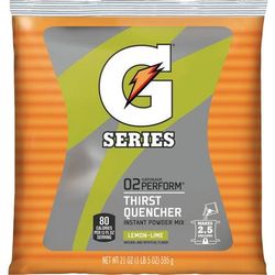 Gatorade(R) Mix Pouches, 2-1/2 Gal Yield/Pouch, 32/CT, Lemon Lime (QKR03969CT)