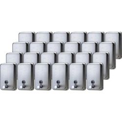 Genuine Joe 02201CT Soap Dispenser, Holds 31.5oz., 24/CT, Stainless Steel - Case of 24 GJO02201CT