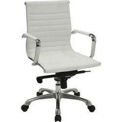 Lorell 59503 Modern Mid Back Chair, 24-3/4" x 25" x 39-3/8", White LLR59503