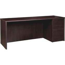 Lorell PC2466RES Right-pedestal Credenza, File/File, 66" x 24" x 29", Espresso LLRPC2466RES