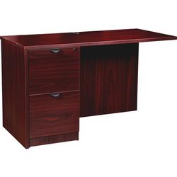 Lorell PR2442LMY Left Return F/F 42"Wx24"Dx29"H, Mahogany LLRPR2442LMY
