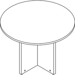 Lorell PT42RGE Prominence Round Laminate Conference Table - 29" , 1" Top, 0.1" Edge - Material: Laminate Surface, Particleboard, Thermofused Melamine