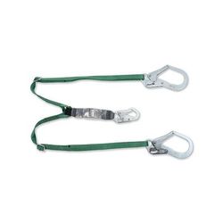 MSA V-Series Standard Twin-Leg Adjustable Shock Absorbing Lanyard, 6 ft, Large Snaphooks (454-10191758)
