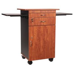Oklahoma Sound Multimedia Presentation Cart, 25 x 19 x 38, Cherry/Black (NPSMMC)