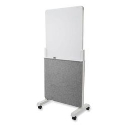 Quartet® Q293066W Agile Glass Dry-Erase Easel, 25.5 x 60.5, White Surface QRTQ293066W