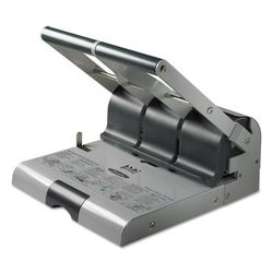 Swingline 74650 160-Sheet Antimicrobial Protected Adjustable Punch, 9/32" Holes, Putty/Gray SWI74650