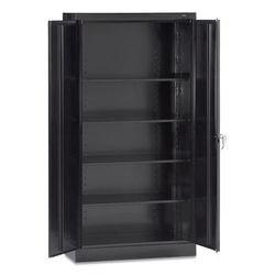 Tennsco 7218BLK 72" High Standard Cabinet (Assembled), 36 x 18 x 72, Black TNN7218BLK