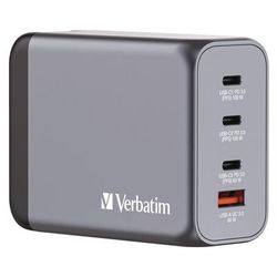 Verbatim 200 W 4-Port GaN Wall Charger, Black/Gray (VER32204)