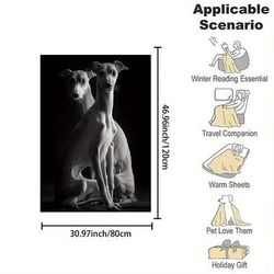 TEMU Whippet Blanket - , & - For , Bed, & Use - Christmas Or