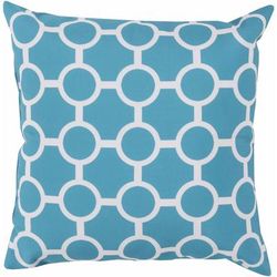 Roehampton 20" Square Traditional Pillow plush Aqua/Light Gray Outdoor Throw Pillow - Boutique Rugs