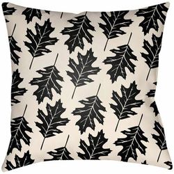 Capalonga 16" Square Cottage Pillow plush Black/Beige/Jet Black/Pearl/Ivory Outdoor Throw Pillow - Boutique Rugs