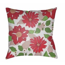 Scottburgh 22" Square Modern Pillow plush Green/Mauve/Off White/Red/Rose/Dark Pink Outdoor Throw Pillow - Boutique Rugs