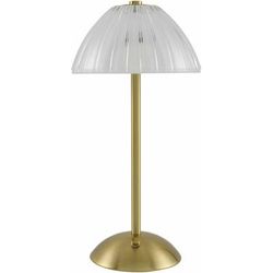 Sibirskiy 12"H x 6"W x 6"D Traditional Metallic - Brass Table Lamp - Boutique Rugs