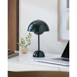 Peralillo 12"H x 7"W x 7"D Modern Green/White Table Lamp - Boutique Rugs