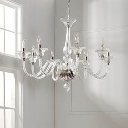 Elsie Blown Glass Chandelier - Frontgate