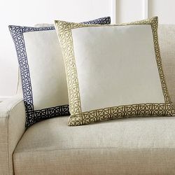New York Botanical Garden Landyn Border Pillow Cover - Pistachio - Frontgate