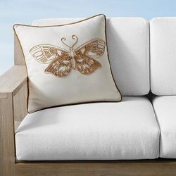 New York Botanical Garden Stitched Butterfly Indoor/Outdoor Pillow Cover - Frontgate