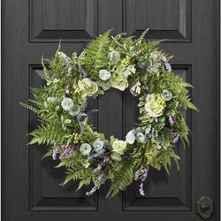 Wild Rose and Mixed Berry Wreath - Frontgate
