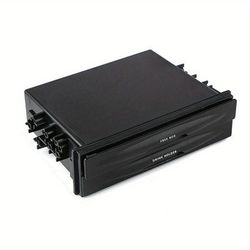 TEMU 1pc Black Plastic Car Dual-din Radio Sleeve With Drink Holder And - Tengfy