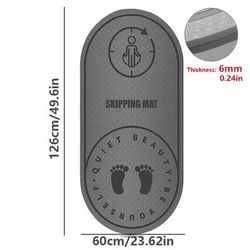 TEMU Tpe Skipping Rope Mat 6mm/8mm Thick With - High-density Shock Absorbing Exercise Floor Mat - Safe Anti-slip Surface For High- Fitness Training And Body Workouts - Floor Protection, Easy To Clean