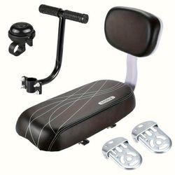TEMU Four-piece Accessory Set, Mountain Bike Rear Seat Sponge Pad, Seat Board, Bicycle Backrest Accessories Electric Vehicle Tool Bag, Including Cushion And Backrest, Armrest, Footrest, Bell