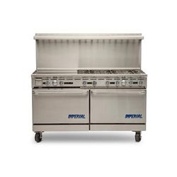 Imperial IR-6-G24 LP 60" 6 Burner Commercial Gas Range w/ Griddle & 2 Standard Ovens, Liquid Propane, Stainless Steel, Gas Type: LP