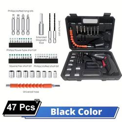 TEMU 2pcs/14pcs/26pcs/47pcs Electric Tool Set And Repair 1300mah Lithium Battery 3.6v Electric Drill Cordless Screwdriver