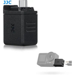 JJC 3.5mm Audio Adapter supports 3.5mm microphone audio input With Type-C Charging Port for DJI OSMO Action 6 4 5 Pro Camera