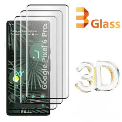 3Pcs Tempered Glass for Google Pixel 6 7 Pro Screen Protector Full Cover Film for Pixel 6 Pro Glass