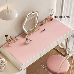 TEMU Double-sided Single Color Vanity Table Mat For Nail Art And Makeup Desktop Protection Pad Pvc Desk Mat For Student Dormitory