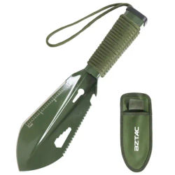 Outdoor Camping Shovel Planting Stainless Steel Backpacking Garden Tool with Carrying Pouch for Digging Hiking Gardening Outdoor